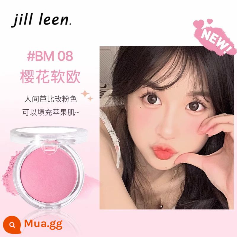 Bột thịt JILL LEEN má hồng đào bột ngọc trai với đèn flash mờ kem chống thấm nước cam làm sáng tông màu da mặt trời đỏ nữ - BM08#Sakura Soft European❤ Nướng kiểu mới