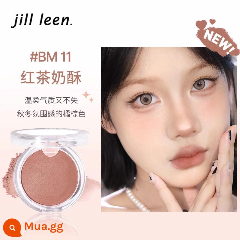 Bột thịt JILL LEEN má hồng đào bột ngọc trai với đèn flash mờ kem chống thấm nước cam làm sáng tông màu da mặt trời đỏ nữ - nâu