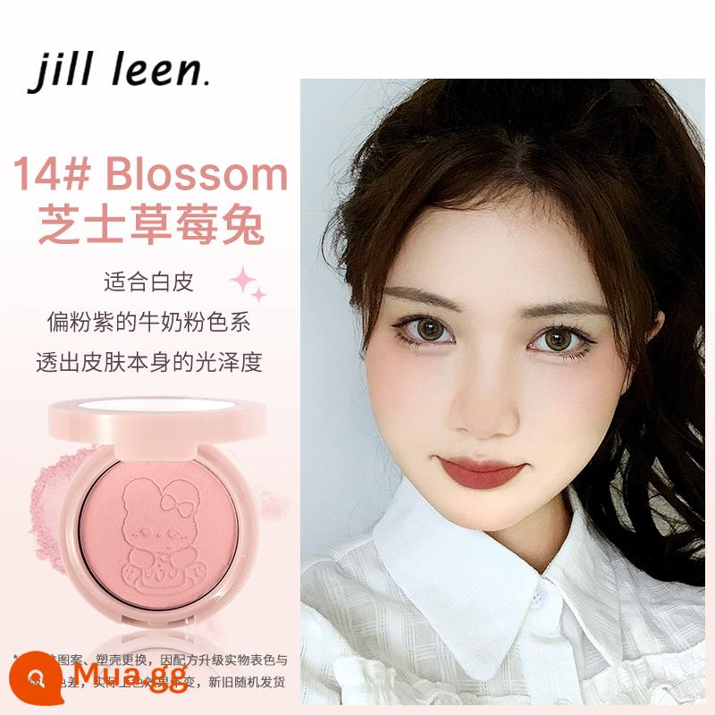 Bột thịt JILL LEEN má hồng đào bột ngọc trai với đèn flash mờ kem chống thấm nước cam làm sáng tông màu da mặt trời đỏ nữ - 14# Thỏ Phô Mai Dâu Tây