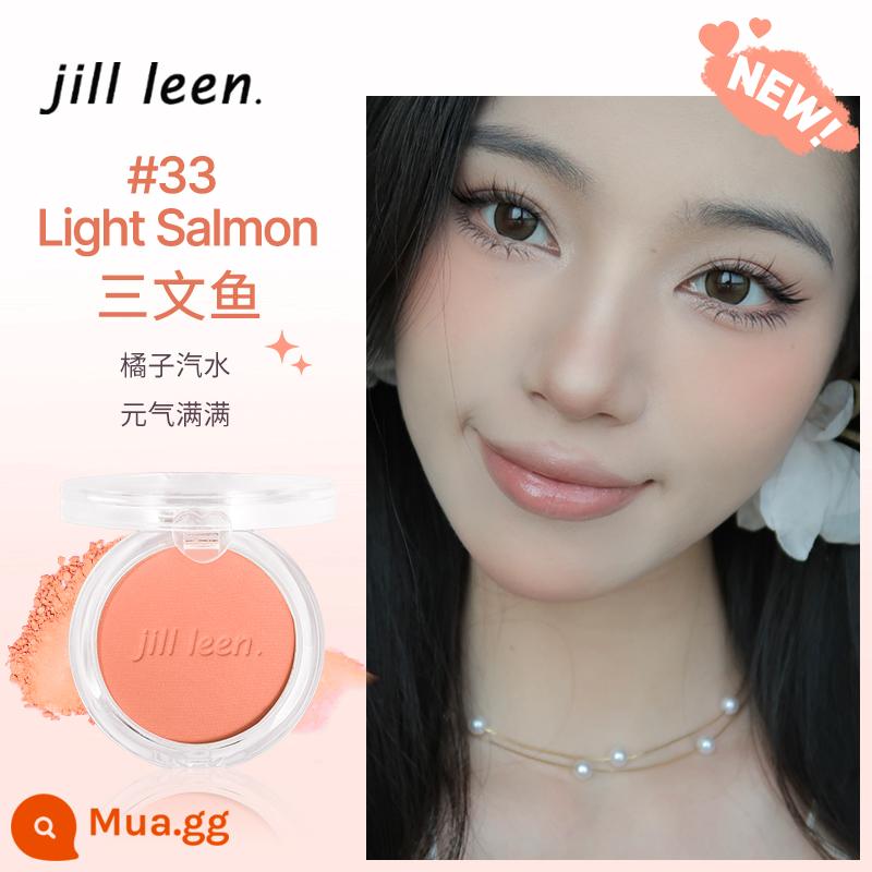 Bột thịt JILL LEEN má hồng đào bột ngọc trai với đèn flash mờ kem chống thấm nước cam làm sáng tông màu da mặt trời đỏ nữ - tím nhạt