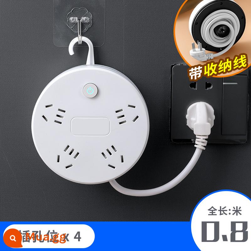 Ổ cắm chính hãng cho văn phòng tại nhà với bảng cắm dây lưu trữ USB xoay bảng cắm kéo và cuộn đa chức năng - Có thể chứa 4 người [0,8 mét] và có móc