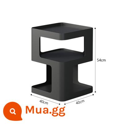 Bàn cạnh giường ngủ sang trọng nhẹ hiện đại tối giản nhỏ sáng tạo sofa sắt màu đen bàn bên bàn cà phê phòng ngủ đơn giản bàn cạnh giường ngủ - đen đặc