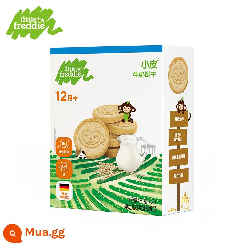 [Giảm 20% cho 4 món bất kỳ] Snack Xiaopi, trái cây xay nhuyễn tùy chọn, không thêm muối, đường, mận khô, bánh gạo mọc răng, bánh quy, bánh phồng - [Tháng 12+]Bánh Quy Sữa 80g