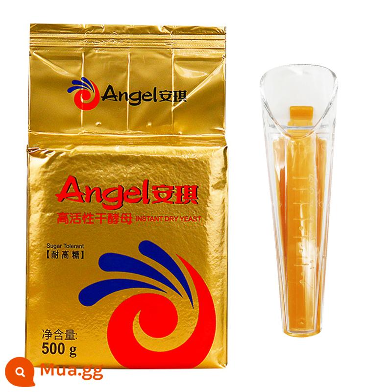 Bột men hoạt tính cao kháng đường Angel Yeast Bánh mì nướng Bún hấp hộ gia đình 5g Bột men khô - Hàm lượng đường cao 500g [1 túi] đi kèm dụng cụ đo kẹp niêm phong