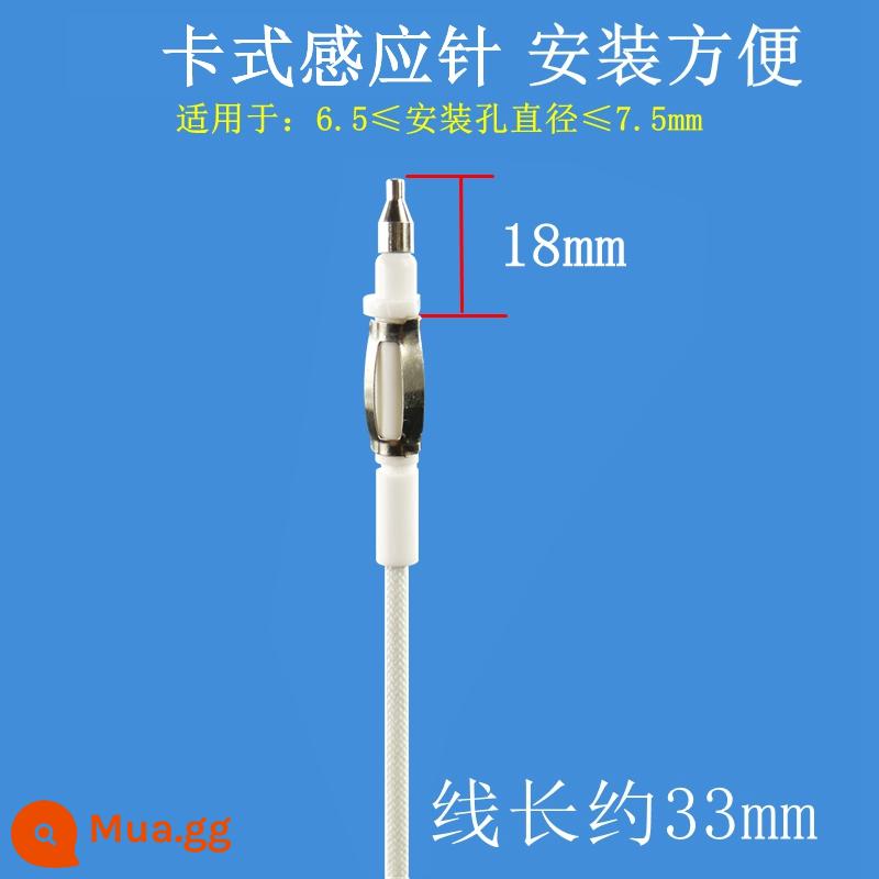 Đánh lửa kim bếp gas đa năng bếp bếp sửa chữa bộ sưu tập phụ kiện khóa cảm ứng kim có dây gốm kim xuất sắc - Chân cảm biến có dây 18mm trên thẻ WG4 [phích cắm thẳng]