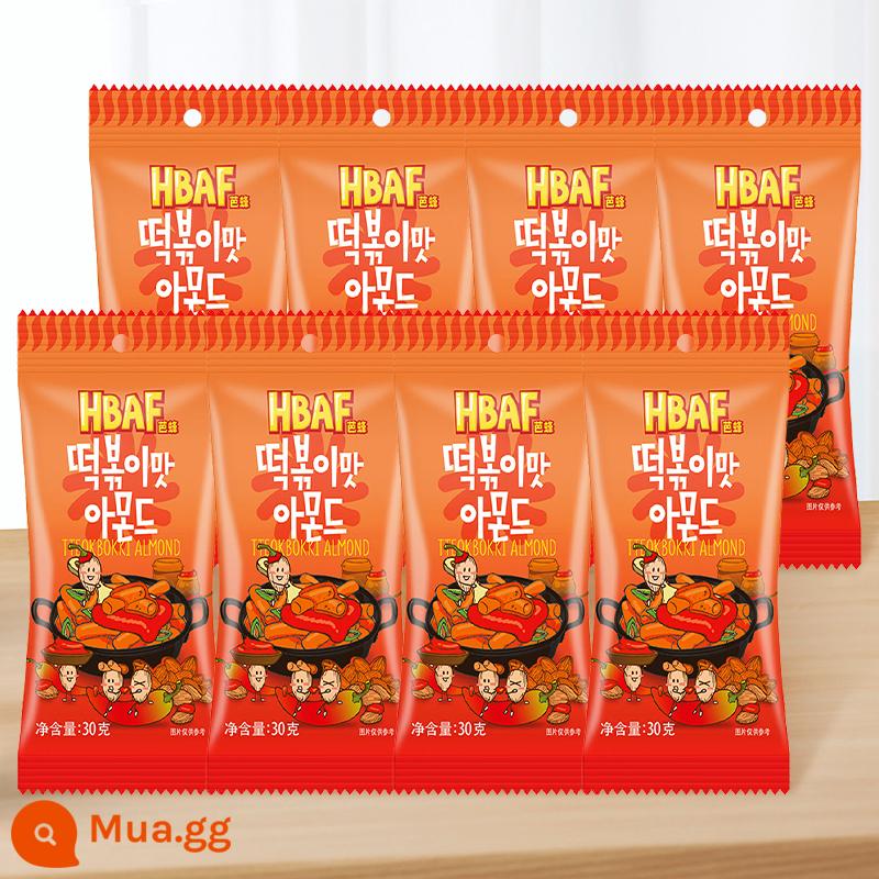 Tom Farm Hàn Quốc Kem Mật Ong Hạnh Nhân Hạt Điều Mù Tạt Hạnh Nhân Hạnh Nhân Snacks Nhập Khẩu - [8 gói] Bánh gạo chiên cay vị hạnh nhân 30g*8 gói