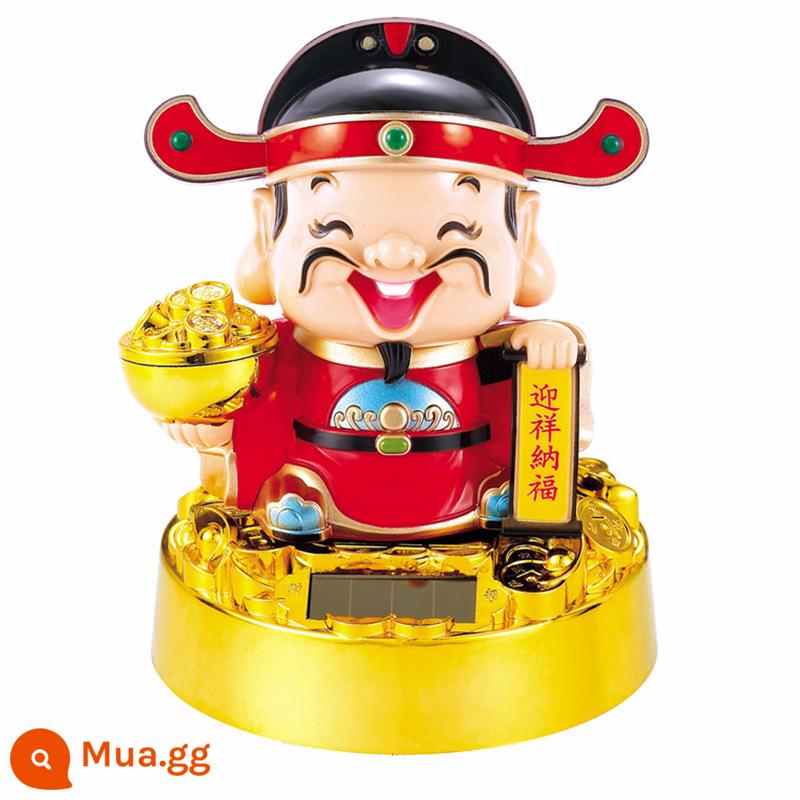 Phiên bản Solar Q của Five -way Fortune God Ground Mở quà trang trí gật đầu trang trí xe tải cửa hàng - Chào mừng và nhận được phước lành