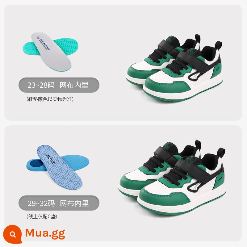 Giày trẻ em Dr.Kong Jiang mùa thu 2023 mới Velcro màu thường phù hợp với giày trẻ em tập đi - xanh/trắng