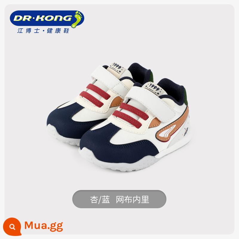 Giày trẻ em Dr. Kong Dr. Kong mùa thu mới 2023 Giày trẻ em đế mềm Velcro dành cho nam và nữ trước khi bước vào - mơ/xanh