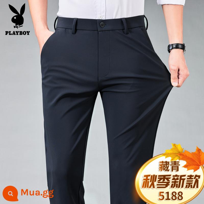 Playboy Phù Hợp Với Quần Nam Chính Thức Thu Đông Co Giãn Đen Thẳng Nam Quần Xuân Thu 2024 phong Cách Mới - JK5188 Xanh Navy [kiểu thông thường]