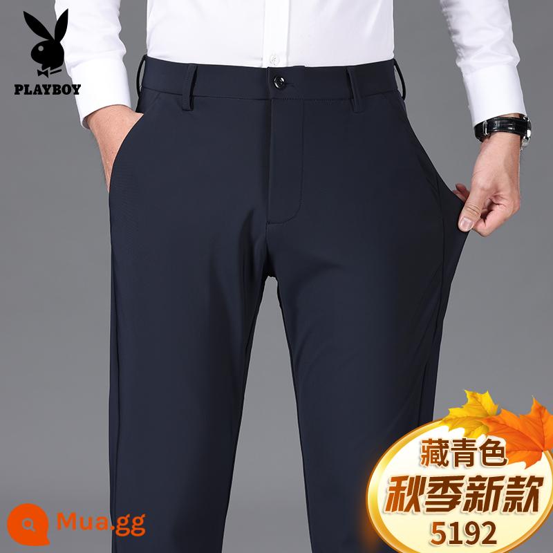 Playboy Phù Hợp Với Quần Nam Chính Thức Thu Đông Co Giãn Đen Thẳng Nam Quần Xuân Thu 2024 phong Cách Mới - JK5192 Xanh Navy [kiểu thông thường]