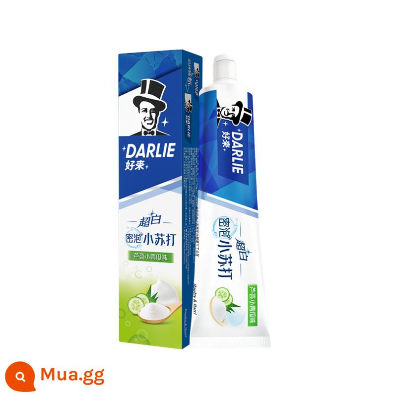 Black man Haolai kem đánh răng siêu trắng muối khoáng baking soda trắng sáng loại bỏ vàng ố hôi miệng chính hãng hàng chính hãng flagship store chất lượng - 190g baking soda ngâm siêu trắng, nha đam và dưa chuột (1 gói)