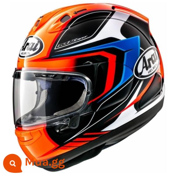 ARAI RX-7X Dongyinglong Đảo Duhanman TT với dao bảo vệ Haydn lợn rừng mắt to theo dõi mũ bảo hiểm đầy đủ đi xe - Mê cung màu cam MAZ RED