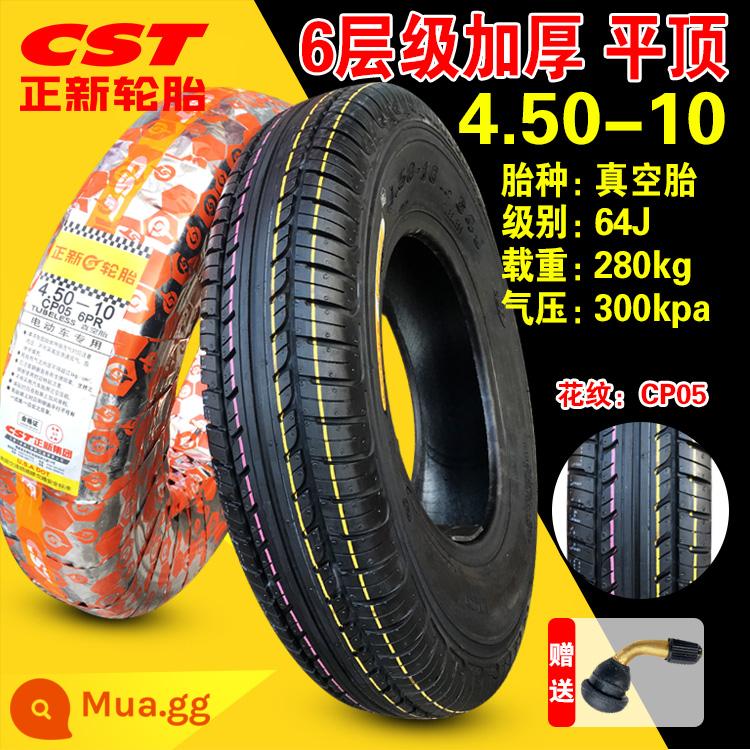 Zhengxin Tyre 4.00-10 lốp chân không xe điện 400-10 inch lốp xe bốn bánh cho vành xe máy - 4.50-10 Lốp không săm phẳng 6 lớp Zhengxin (bao bì mịn)