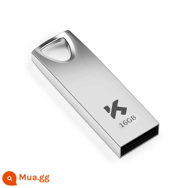 Xe Ô Tô Đĩa U 16G Nhạc Tốc Độ Cao Tùy Chỉnh Chữ Kim Loại Mini Cổng USB Xe lắc Bạn Bè Keo Đen Mà Không Bị Biến Dạng Cổ Điển - 16G/bạc [đĩa trống]