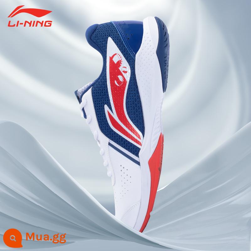 Giày cầu lông Li Ning Thunder Training thoáng khí chống trơn trượt hấp thụ sốc cho nam và nữ Giày thể thao thi đấu chuyên nghiệp - Tiêu chuẩn trắng/xanh khoáng/sấm sét rộng cuối cùng