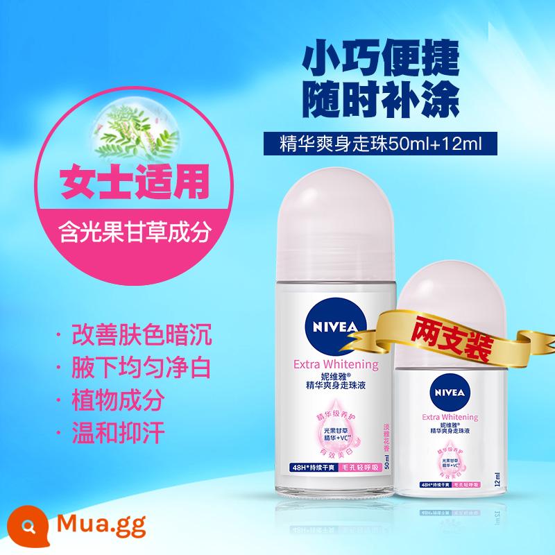 Nước hoa dạng cuộn Nivea lăn khử mùi dành cho nữ lăn nách nam hương thơm lâu nước hoa toàn thân dạng lăn dạng xịt sảng khoái hạt mồ hôi cơ thể hương thơm nhẹ - Tinh chất dưỡng thể 50ml+12ml (nữ)