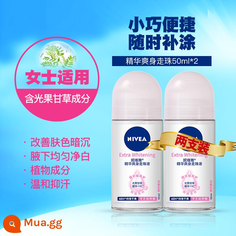 Nước hoa dạng cuộn Nivea lăn khử mùi dành cho nữ lăn nách nam hương thơm lâu nước hoa toàn thân dạng lăn dạng xịt sảng khoái hạt mồ hôi cơ thể hương thơm nhẹ - Tinh Chất Làm Mới Cơ Thể Phụ Nữ (Gói Đôi)