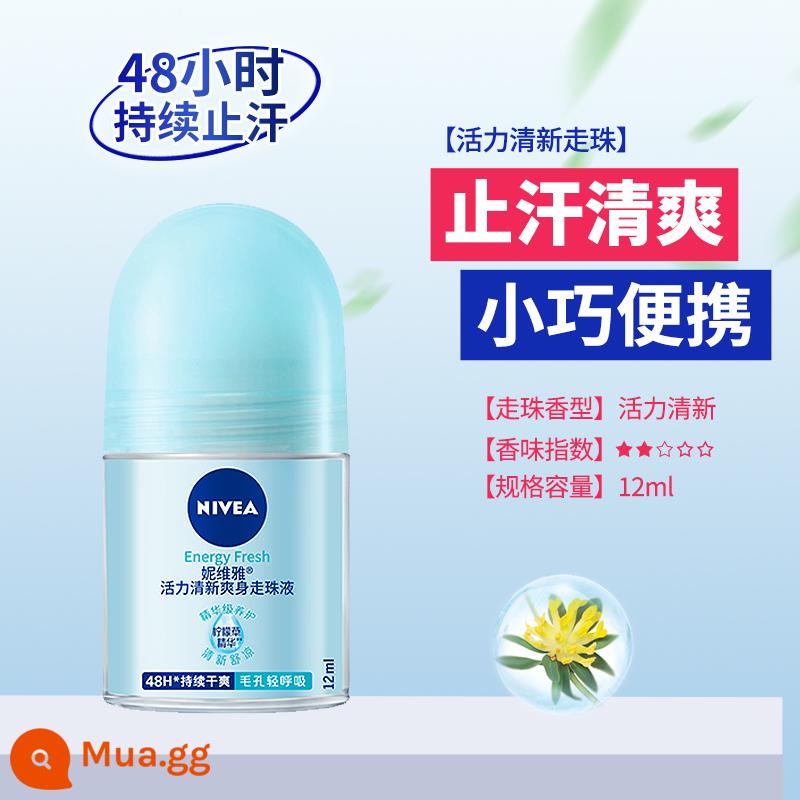 Nước hoa dạng cuộn Nivea lăn khử mùi dành cho nữ lăn nách nam hương thơm lâu nước hoa toàn thân dạng lăn dạng xịt sảng khoái hạt mồ hôi cơ thể hương thơm nhẹ - [Đơn cầm tay] Hạt lăn sức sống và tươi 12ml