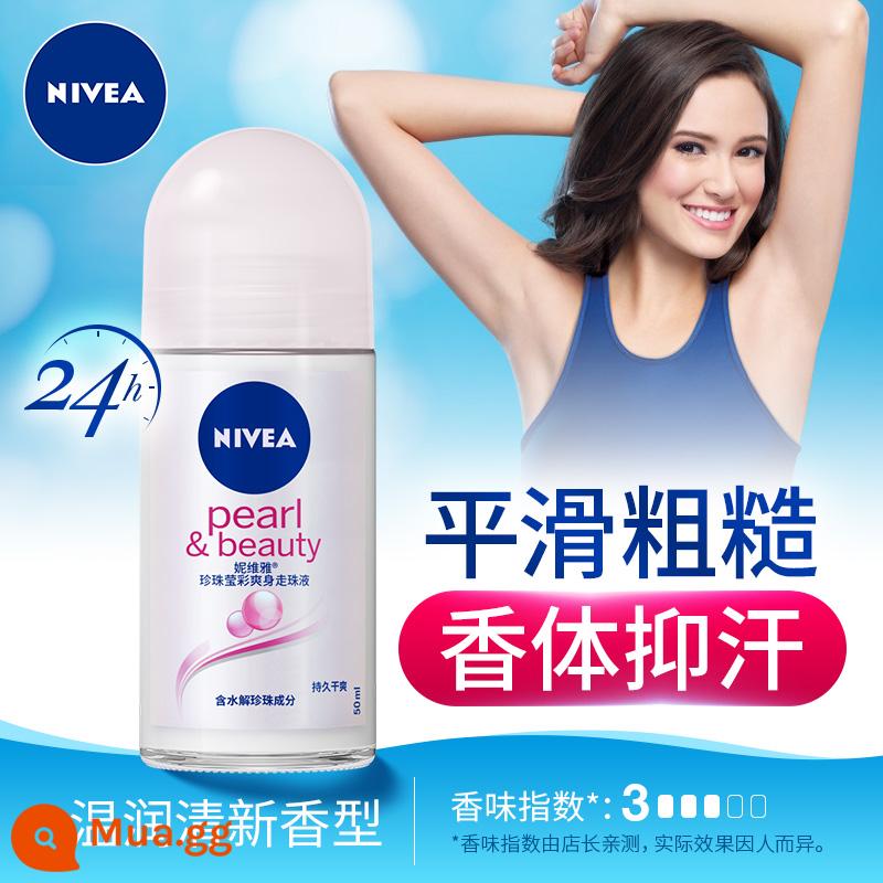 Nước hoa dạng cuộn Nivea lăn khử mùi dành cho nữ lăn nách nam hương thơm lâu nước hoa toàn thân dạng lăn dạng xịt sảng khoái hạt mồ hôi cơ thể hương thơm nhẹ - Pearl Yingcai (nữ)