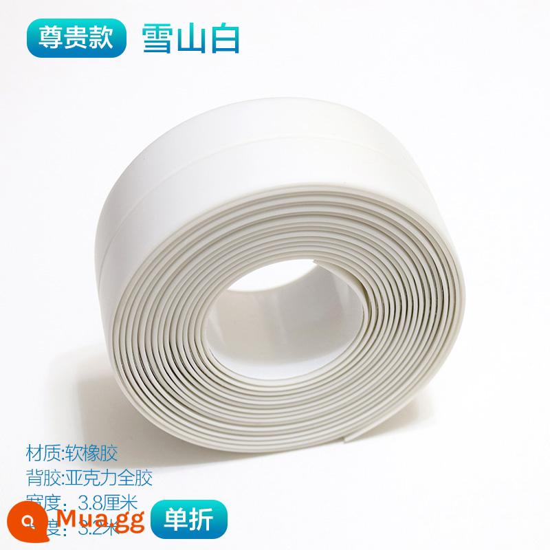 Sàn gỗ PVC sàn da chống thấm áp lực dòng L góc vuông nhà bếp và phòng tắm phổ biến cong cao và thấp khóa nhãn dán dải cạnh tự dính - Núi tuyết trắng - giảm giá duy nhất - mua 6 tặng 1 - rộng 3,7cm, dính đầy đủ, được quản lý cửa hàng khuyên dùng