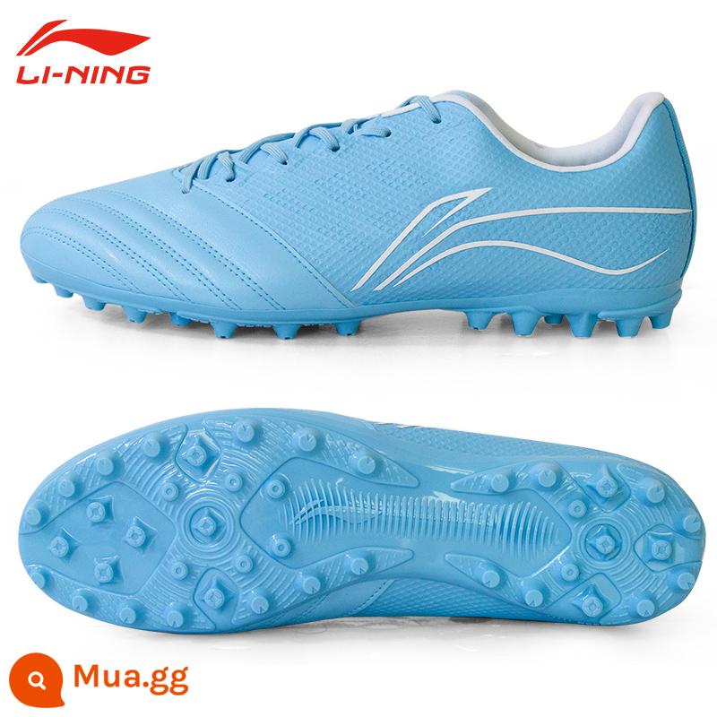 Giày đá bóng Li Ning nam người lớn trẻ em học sinh tiểu học sắt 2MG móng tay ngắn TF gãy móng tay đào tạo chuyên nghiệp thi đấu - [MG Móng Tay Ngắn Hấp Thụ Sốc Và Phục Hồi] Mặt Trăng Trắng Xanh