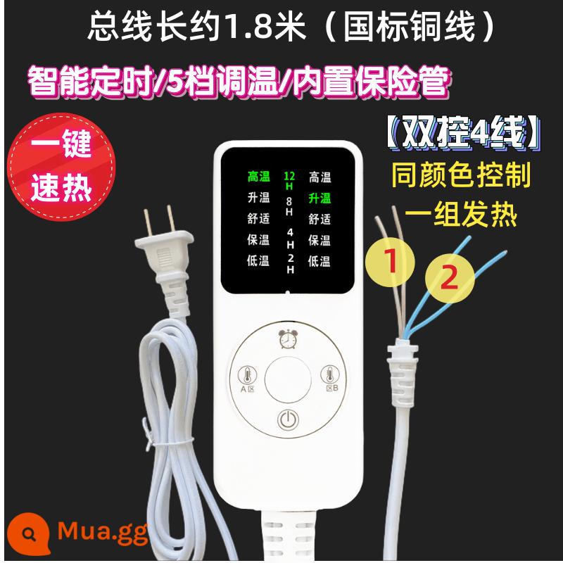 Cầu Vồng Chăn Điện Thông Minh Hẹn Giờ Đôi Cắt Nhiệt Công Tắc Chăn Điện Đôi Cắt Đôi Đơn Bình Giữ Nhiệt Công Tắc - Thời gian 5 tốc độ thông minh [cắt đôi]