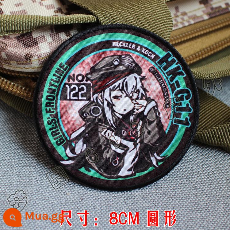 Girls Frontline Velcro Chapter In Armband Gun Girl Hai chiều Ba lô Sticker Griffin 404 Squad Morale Chapter - HK-G11[tròn 8cm]