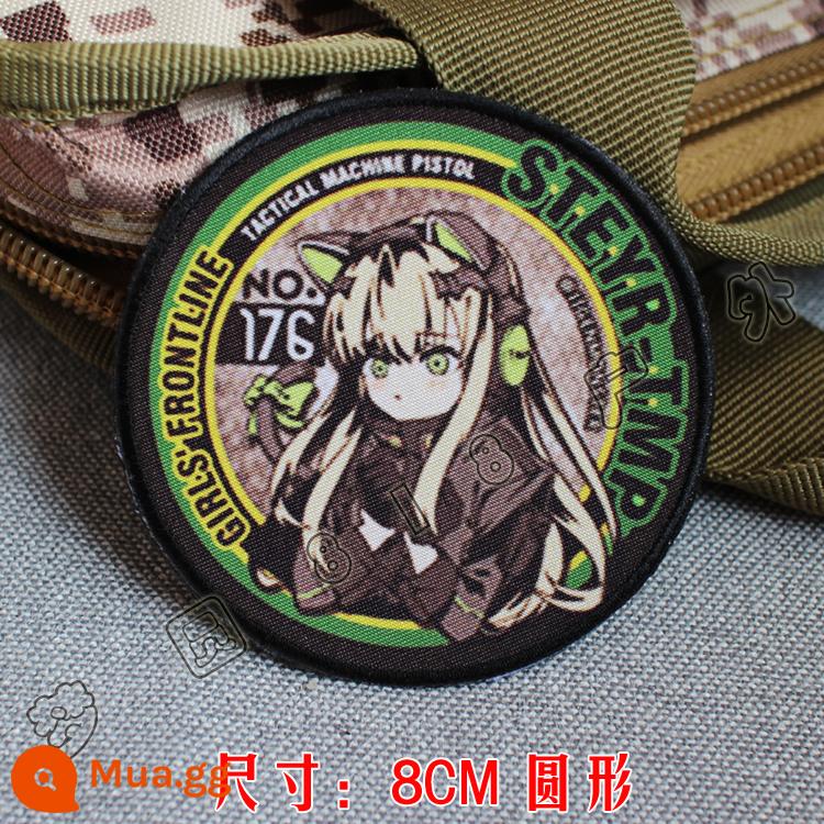 Girls Frontline Velcro Chapter In Armband Gun Girl Hai chiều Ba lô Sticker Griffin 404 Squad Morale Chapter - TMP [tròn 8 cm]