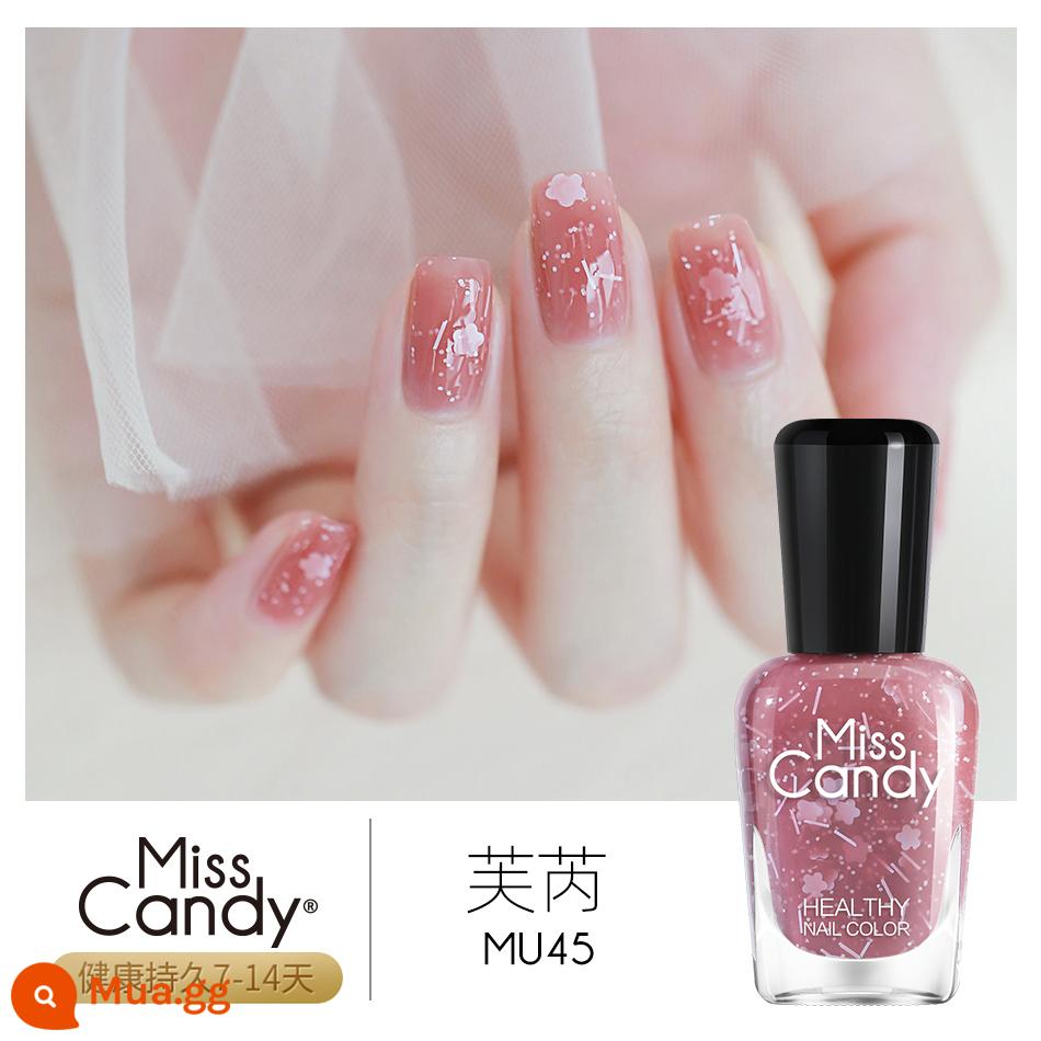 Misscandy sơn móng tay khỏe mạnh 7ml một tuần không khô nhanh màu mùa thu và mùa đông làm trắng lâu trôi sơn móng tay có thể xé được - MU45 Furui.