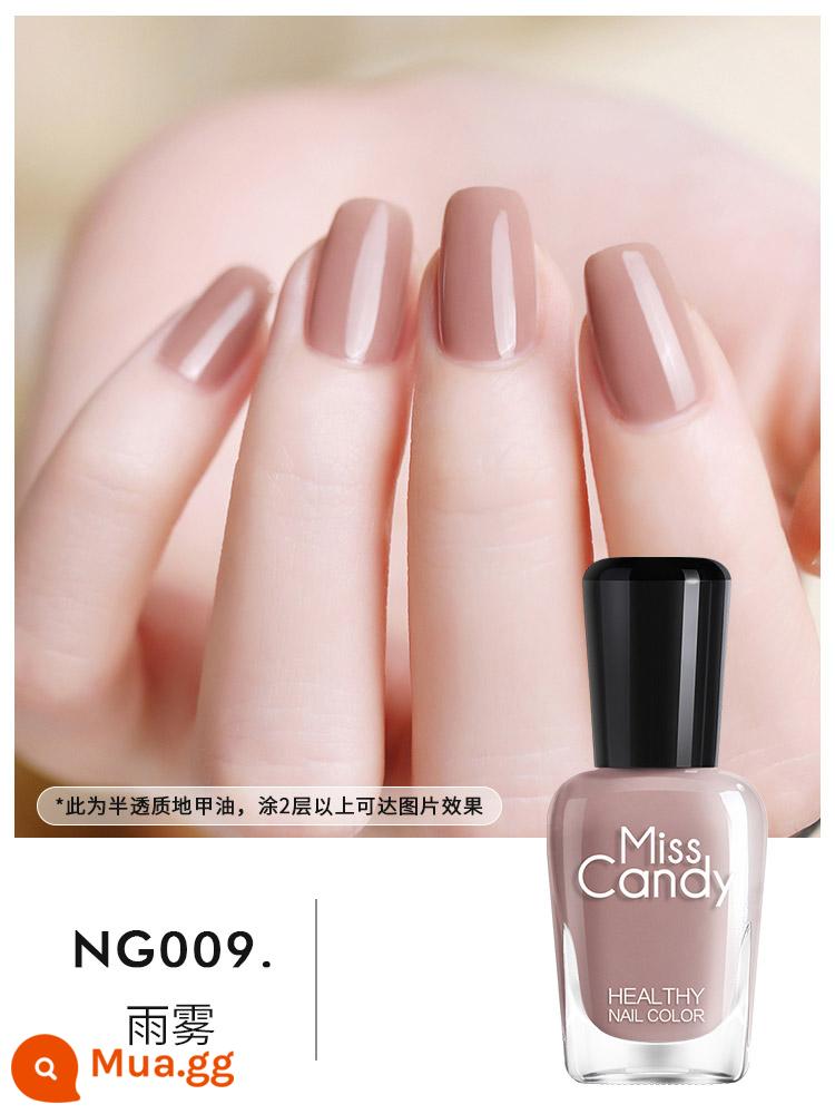 Misscandy sơn móng tay khỏe mạnh 7ml một tuần không khô nhanh màu mùa thu và mùa đông làm trắng lâu trôi sơn móng tay có thể xé được - NG009 Mưa và sương mù.