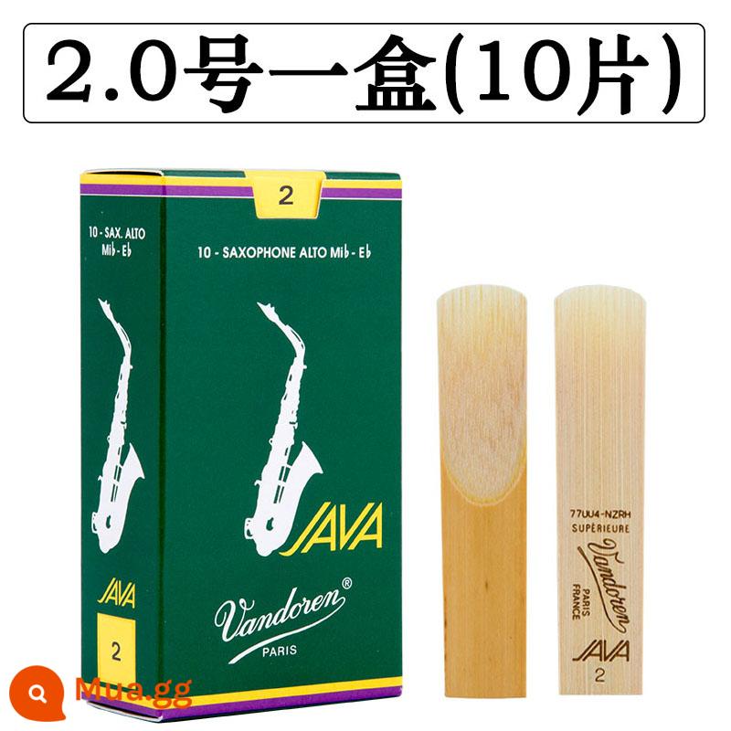 Hộp màu xanh lá cây sậy Bendlin JAVA alto sax sậy e-drop 2.5 Nhạc jazz nổi tiếng của Pháp Vandoren - Hộp màu xanh lá cây Wandelin alto số 2.0