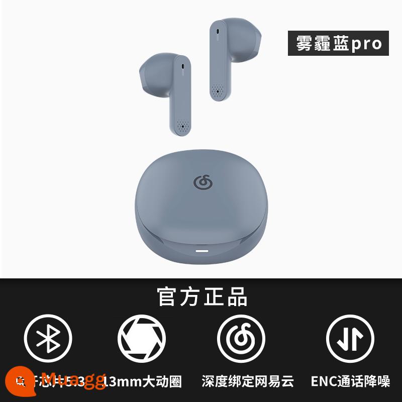 Tai nghe Bluetooth NetEase Newbuds Bluetooth không dây in-ear thể thao giảm tiếng ồn thích hợp cho Huawei Apple chế độ chờ siêu dài - Phiên bản Pro màu xanh lam [Giảm tiếng ồn cuộc gọi ENC + Bluetooth 5.3 + ràng buộc NetEase Cloud Music]