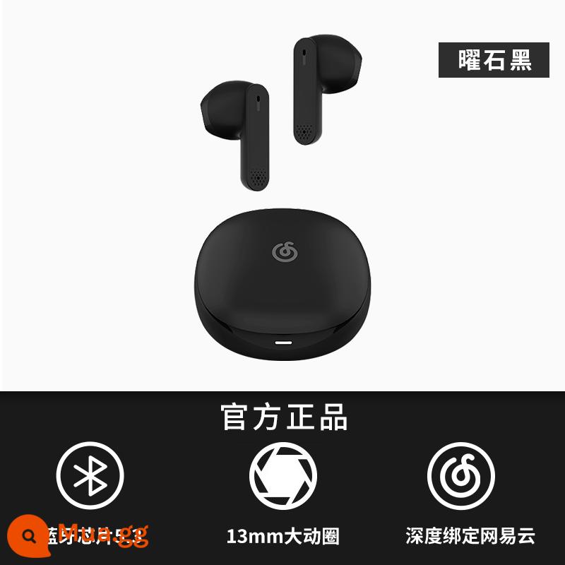 Tai nghe Bluetooth NetEase Newbuds Bluetooth không dây in-ear thể thao giảm tiếng ồn thích hợp cho Huawei Apple chế độ chờ siêu dài - Obsidian Black [Bluetooth 5.3+13mm Cuộn dây động lớn+Ràng buộc nhạc đám mây NetEase]