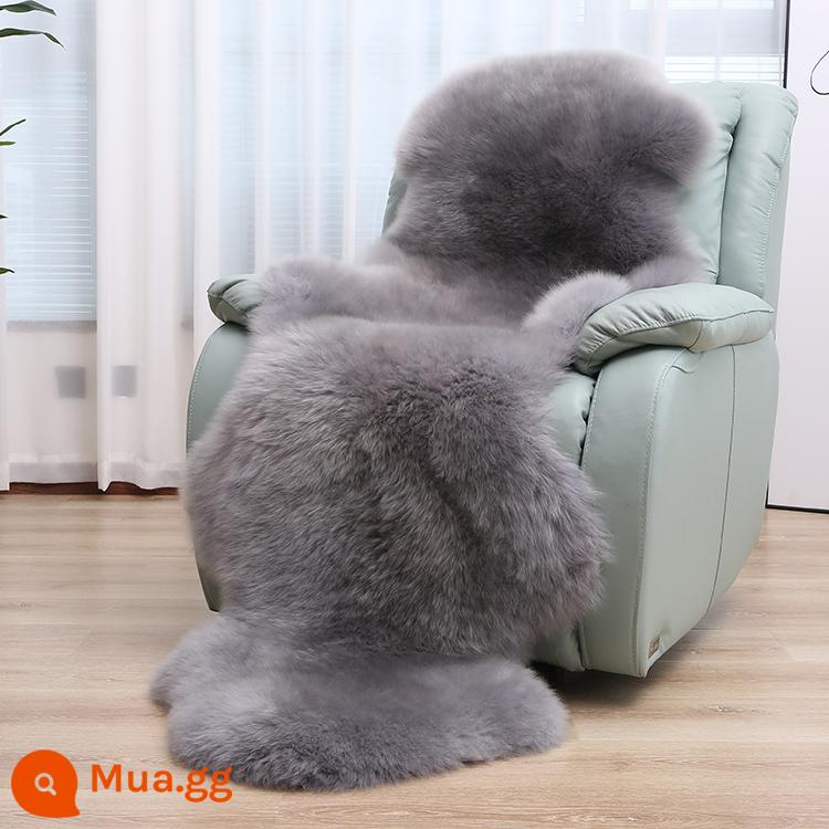 Toàn bộ đệm da cừu của Úc Zhihua Shishi Wool Sofa đệm đơn -đệm đệm sofa đệm chiếc ghế đệm sang trọng - xám nhạt