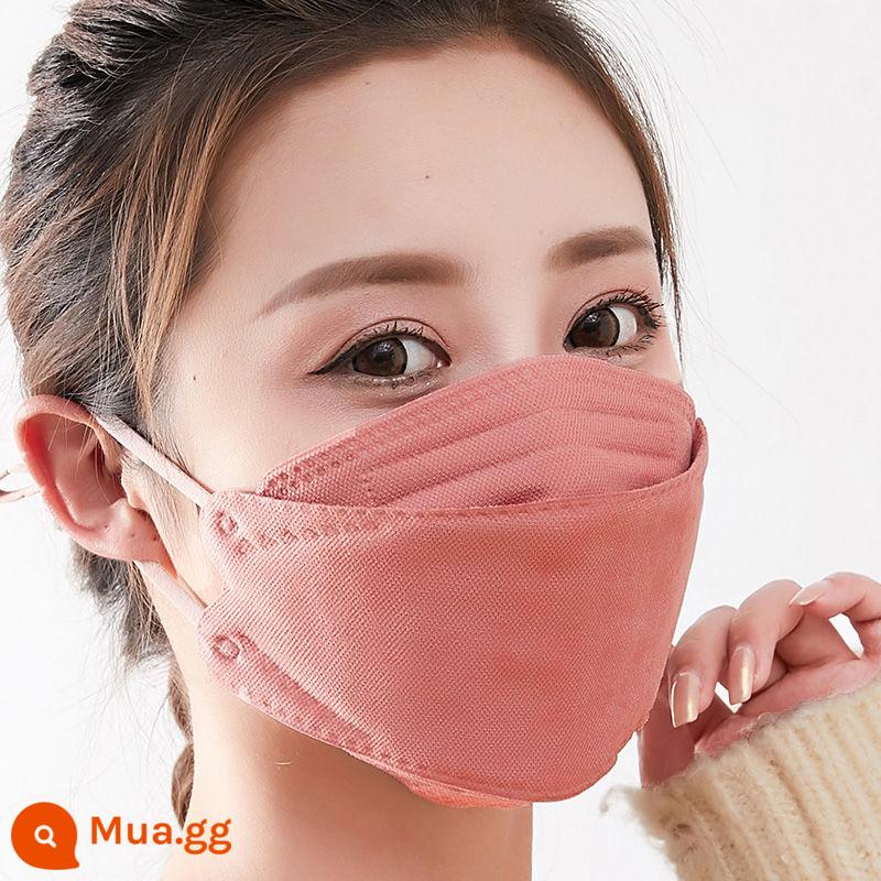 Thời trang thu đông phiên bản Hàn Quốc vải cotton có thể giặt được mặt nạ giữ ấm ba chiều có thể định hình mặt nạ thoáng khí chống gió và chống lạnh cho nữ - Phiên bản Hàn Quốc [màu trơn 1 chiếc] màu hồng 1 chiếc