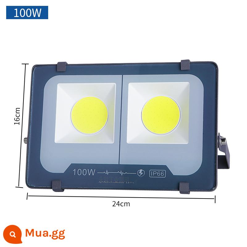 Siêu sáng công suất cao đèn rọi mạnh 400w chiếu sáng công trường ngoài trời đèn chùm tháp đèn pha LED rọi 1000w - Phiên bản nâng cấp Remote sáng 100W [ánh sáng trắng]