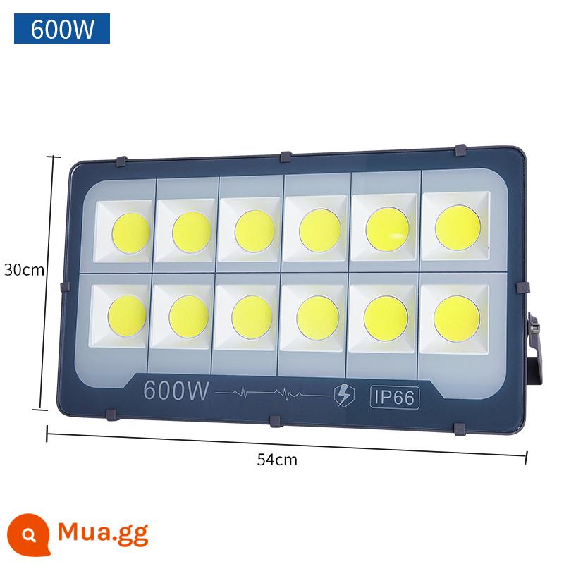 Siêu sáng công suất cao đèn rọi mạnh 400w chiếu sáng công trường ngoài trời đèn chùm tháp đèn pha LED rọi 1000w - Phiên bản nâng cấp 600W sáng từ xa [ánh sáng trắng]