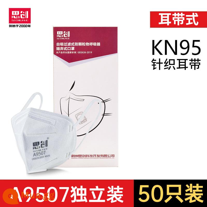 Mặt nạ chìm Kn95 Bụi -Proof, Air -breathability Anti -ple - Khẩu trang trắng [KN95] A9507 50 miếng (dây đeo tai)