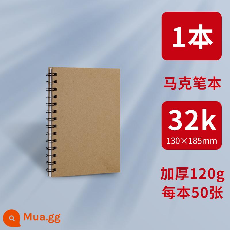 Sách phác thảo cuộn vỏ cứng dày dành cho học sinh mỹ thuật, Sách vẽ 8K dành cho học sinh tiểu học, bản vẽ A4 vẽ tay, tranh bút Mike 16K mẫu giáo, giấy phác thảo bản vẽ trống A3, sổ vẽ A5, sách mở 32K - Sổ tay Mike 32K/1 bộ/50 ảnh