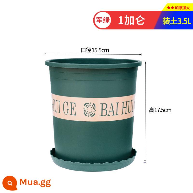 Chậu hoa nhựa hộ gia đình dày gallon nồi giỏ treo phong lan cây cảnh nhỏ thêm đường kính lớn gallon chậu hoa đặc biệt giải phóng mặt bằng - Model cao 1 gallon [5 chậu]