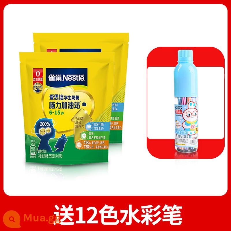 Nestlé Espei sinh viên sữa bột 6-15 tuổi Trẻ em tiểu học và trung học - Sữa bột học sinh 350g*2 túi 28 miếng [tặng bút màu nước 12 màu]