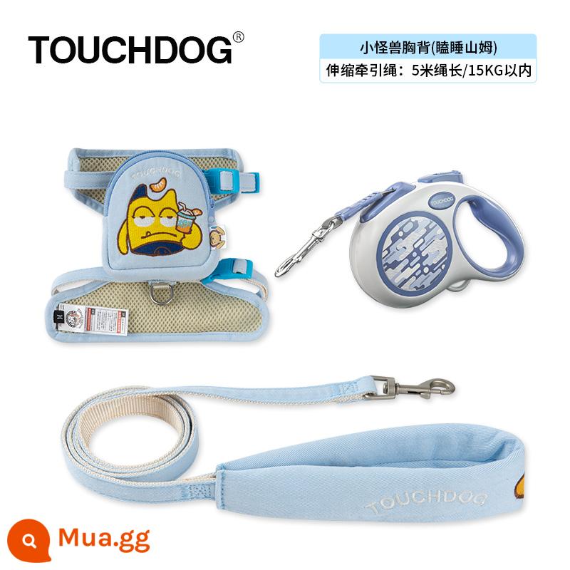 Touchdog it it dây dắt chó Thú bông chó dây xích chó đi dạo dây áo kiểu thú cưng ôm ngực túi bé - Sam buồn ngủ + dây rút