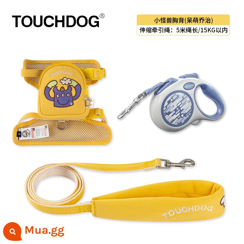 Touchdog it it dây dắt chó Thú bông chó dây xích chó đi dạo dây áo kiểu thú cưng ôm ngực túi bé - George ngốc nghếch + dây rút