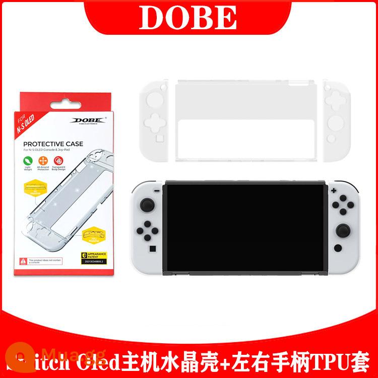 Vỏ bọc tay cầm công tắc Ajitomo OLED NS vỏ nước trong Vỏ TPU vỏ bảo vệ vỏ chính Joy-Con - Vỏ PC chính hãng DOBE + bộ TPU trái và phải cho thiết bị chính OLED