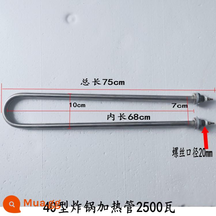 Các mô hình khác nhau của nồi chiên điện làm nóng ống nhiệt rán phụ kiện máy lò chiên cần làm nóng thịt nướng lò làm nóng ống - Loại 40 2500 watt