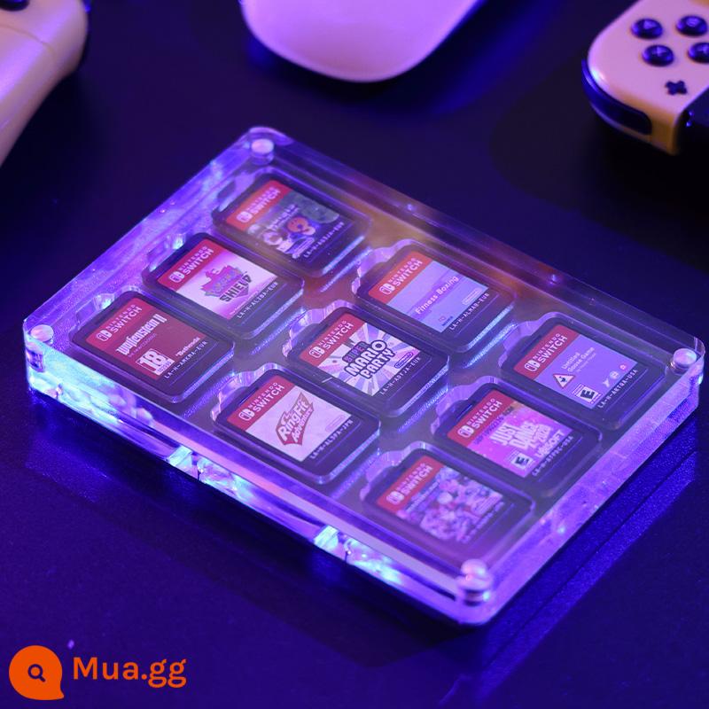 Hộp đựng băng trò chơi Nintendo switch acrylic trong suốt NS khe cắm thẻ lưu trữ hộp pha lê hút từ trường hộp thẻ hiển thị - [Mẫu kinh tế] 9 miếng acrylic có độ trong suốt cao