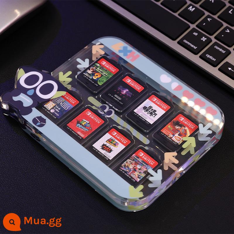 Hộp đựng băng trò chơi Nintendo switch acrylic trong suốt NS khe cắm thẻ lưu trữ hộp pha lê hút từ trường hộp thẻ hiển thị - 8 miếng acrylic có độ thấm cao, đồng thương hiệu Jixiang X Luo Xiaohei đích thực