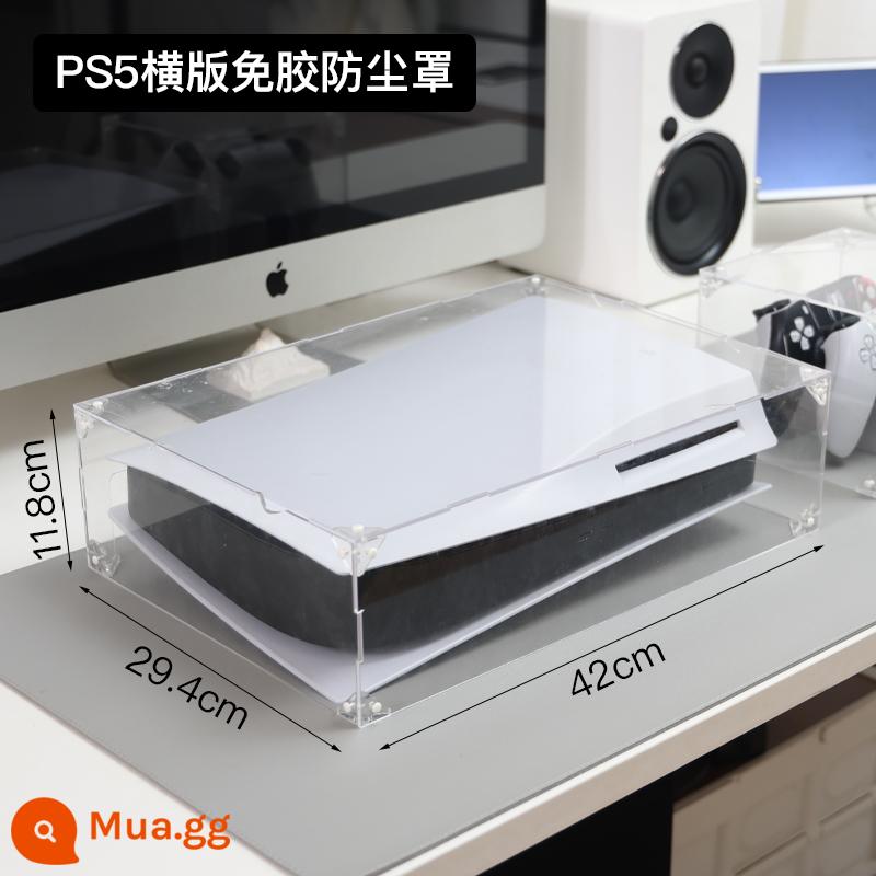 Vỏ Sony PS5 Máy Chủ Bụi Phụ Kiện Trò Chơi Vỏ Acrylic Tay Cầm Giường Túi Làm Mát Vỏ Bảo Vệ NS - [Mẫu tiêu chuẩn/không dùng keo] Tấm che bụi ngang PS5 (chịu tải + bền +)