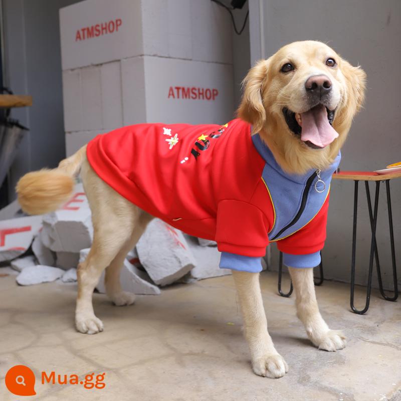 Quần áo cho chó thu đông chó tha mồi vàng chó lớn cỡ trung thú cưng Border collie chó lớn Labrador chó quý tộc khổng lồ mùa đông bốn chân - Áo len phong cách hành tinh kỳ nghỉ hai chân